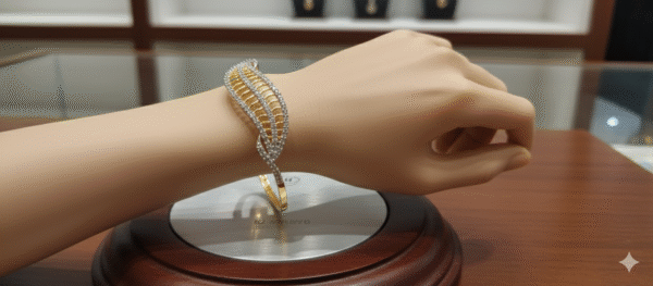 Top Quality Attractive american diamond artifical gold plated bracelet