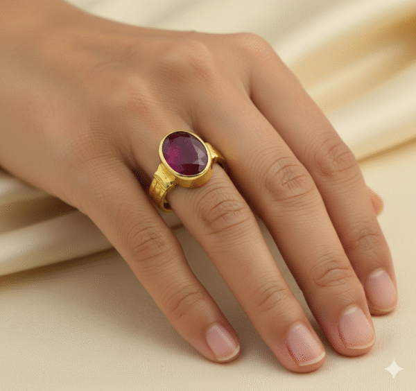 Top Quality Natural ruby (manik) panchdhatu adjustable ring
