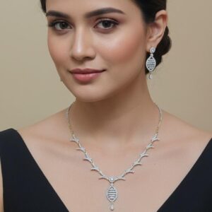 Artificial & Attractive American Diamond Designer Necklace Set