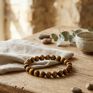 Natural and top quality tiger eye beads bracelet.
