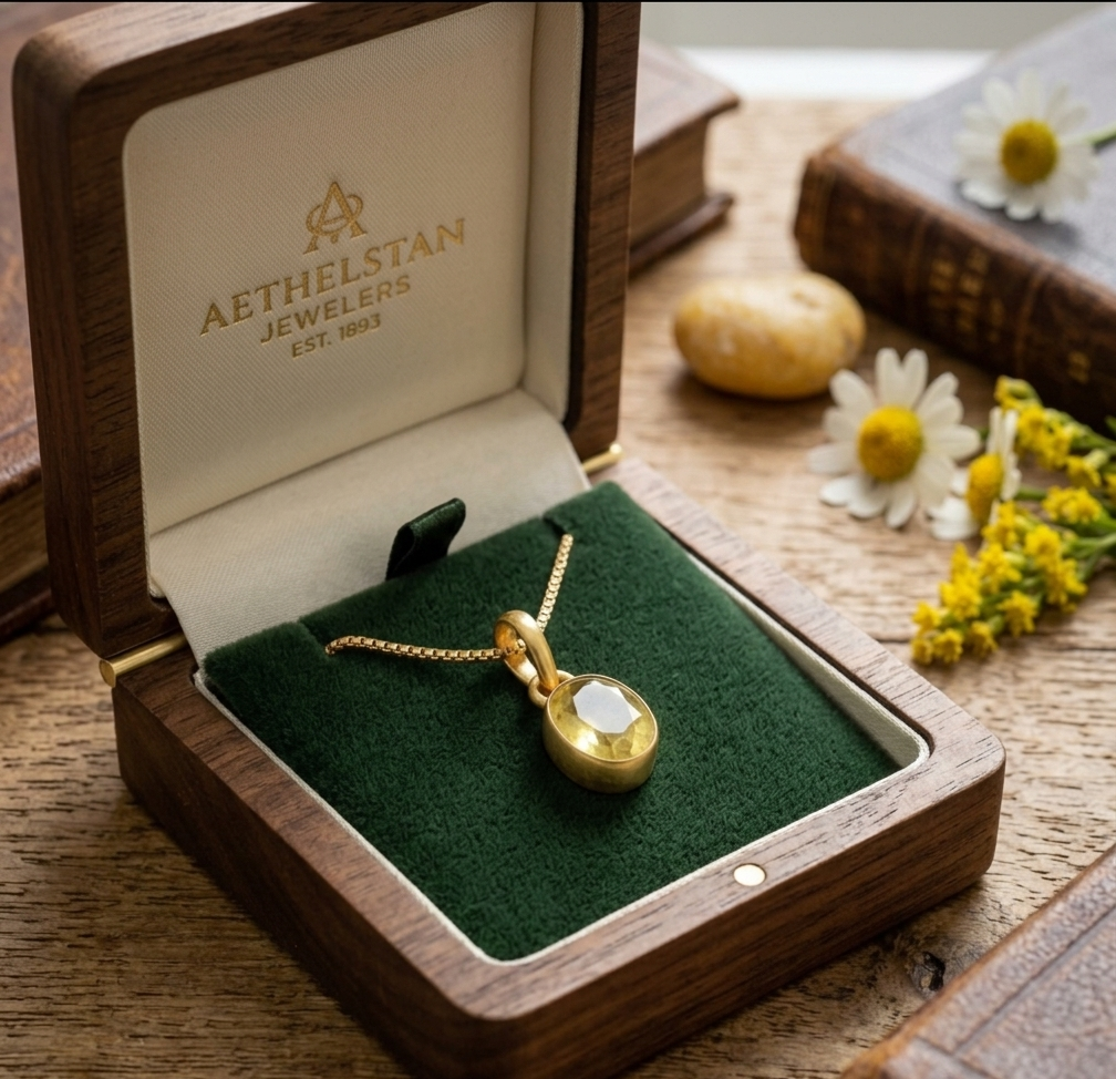 Natural and certified top quality yellow sapphire (pukhraj) panchdhatu pendent - Image 3