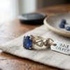 Natural and certified blue sapphire (neelam) 92.5 pure silver ring