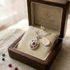 Natural and top quality 92.5 silver navratan pendent