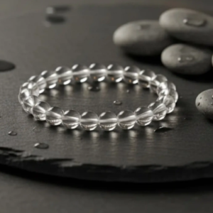 Natural good quality clear sphatik crystal beads bracelet