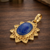 Natural and certified lapis lazuli stone panchdhatu designer pendent