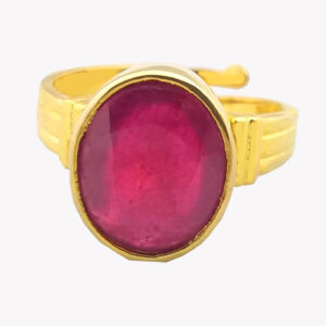 Natural and certified manik ( ruby ) panchdhatu adjutable ring
