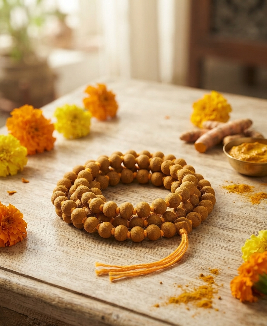 Natural and good quality haldi beads jaap mala - Image 5