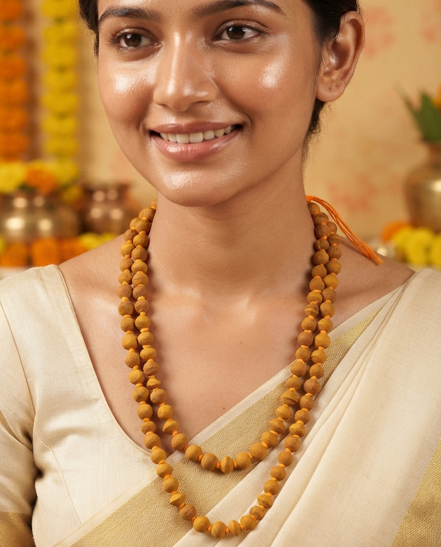 Natural and good quality haldi beads jaap mala - Image 3