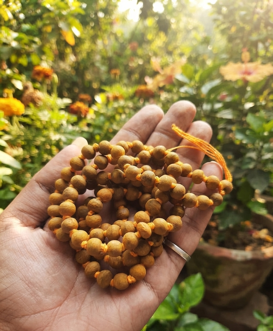 Natural and good quality haldi beads jaap mala - Image 2
