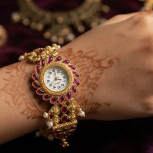 Alternative view of Royal Jadau Antique Gold-Plated Choker Style Bracelet Watch