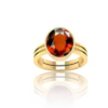 Natural and certified Hessonite Garnet ( gomed ) panchdhatu adjustable ring